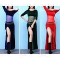 Robe de danse orientale en velours bi-matière