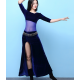 Robe de danse orientale en velours bi-matière