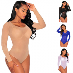 Body de danse transparent résille