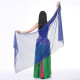 Voile de danse orientale rectangle à paillettes