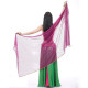 Voile de danse orientale rectangle à paillettes