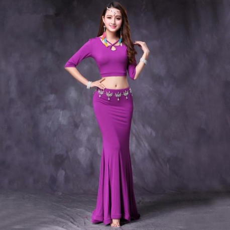 Costume de danse orientale 2 pièces buste croisé