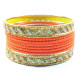 Lot de bracelets bangles bollywood couleurs acidulées