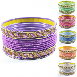Bracelets indiens Bollywood pastel
