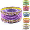Bracelets indiens Bollywood pastel