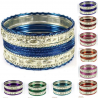 Bracelets indiens bangles couleur & argenté