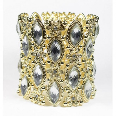 Bracelet strass et pierre fantaisie style hindou