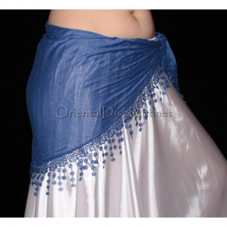 Foulard de danse orientale triangulaire façon cheche
