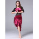 Robe de danse asymétrique velours et dentelle