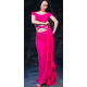 Robe de danse orientale avec liens irisés strass