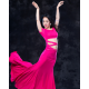 Robe de danse orientale avec liens irisés strass