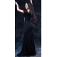 Robe de danse orientale avec liens irisés strass