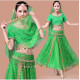 Costume de danse indienne adulte 2 pièces bleu et doré