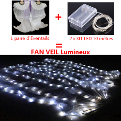 Paire de fan veil lumineux à monter en kit 