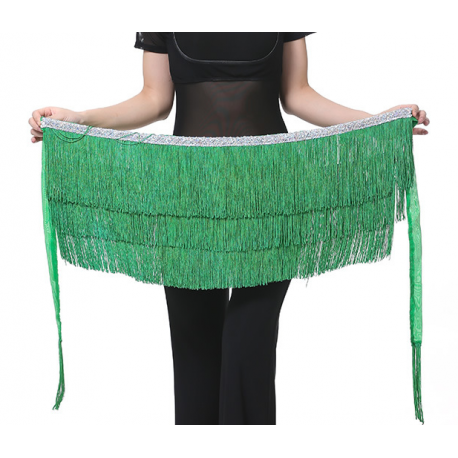 Ceinture de danse orientale à fils vert 
