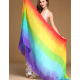 Voile de danse orientale en soie rainbow