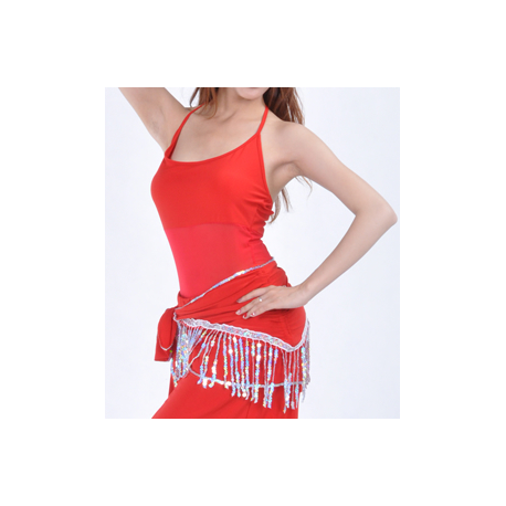 Top de danse orientale rouge
