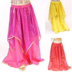 Jupe pétale à paillettes de danse orientale enfant 