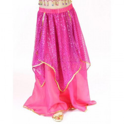 Jupe pétale à paillettes de danse orientale enfant 
