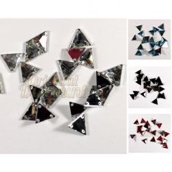 Lot de 20 strass triangle à coudre couleur 