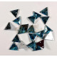 Lot de 20 strass triangle à coudre couleur 
