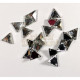 Lot de 20 strass triangle à coudre couleur 
