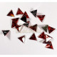 Lot de 20 strass triangle à coudre couleur 