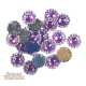 Lot de 20 fleurs à enfiler couleur cristal