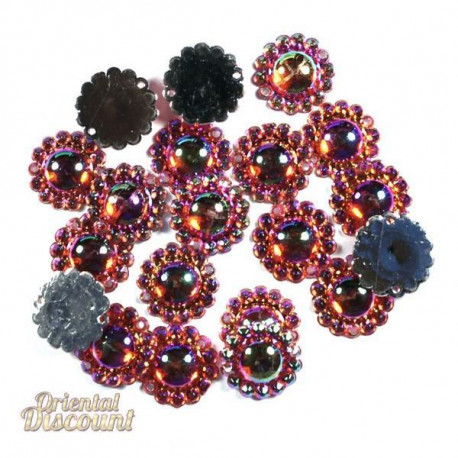 Lot de 20 fleurs à enfiler couleur cristal