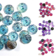 Lot de 20 strass nacrés forme fleur à coudre rose