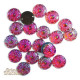 Lot de 20 strass nacrés forme fleur à coudre rose