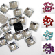 Lot de 20 carrés strass violet à enfiler