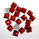 Lot de 20 carrés strass violet à enfiler