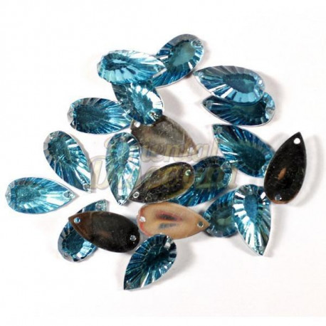 Lot de 20 strass goutte striee à coudre 