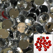 Lot 500 Strass Acrylique 2 Trous Multicolore – Perles à Coudre Pour Vêtements, Sacs, Chaussures, DIY