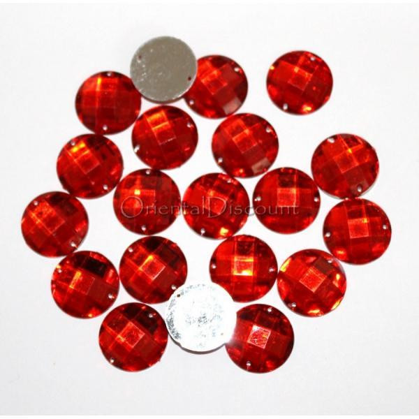 Strass Rouges à Coudre CABODYALS - 288 Pièces, 8mm, Avec Griffes En Fer - Paillettes Brillantes Pour Vêtements, Sacs, Chapeaux Et DIY