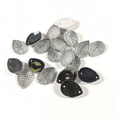 Lot de 20 strass ovale en relief à coudre