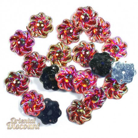 Lot de 20 strass rosace à coudre 