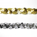 Galon paillettes torsadées