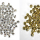 Perles à facettes hexagonal doré ou argenté