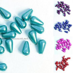 Perles forme goutte en verre 10 mm