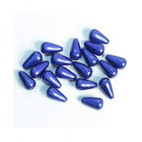 Perles forme goutte en verre 10 mm
