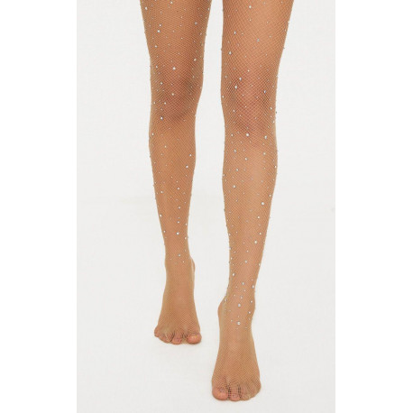 Collant résille strass 