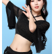 Top de danse orientale transparent brillant
