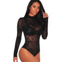 Body résille femme motif graphique
