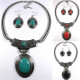 Collier antique plastron bohème oval