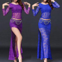 Tenue de danse orientale en dentelle fleurie