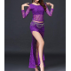 Tenue de danse orientale en dentelle 2 pièces bleu nuit