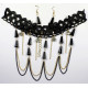 Ras de cou dentelle noir et or