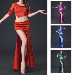 Costume de danse satiné top court en pointe